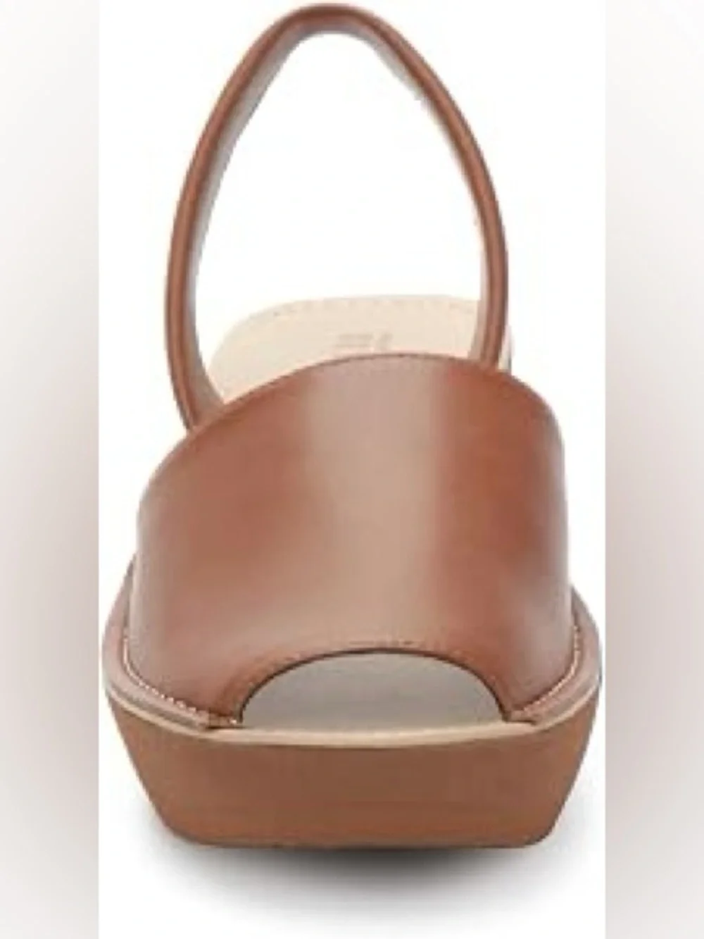 Kenneth Cole REACTION Peep Toe Wedge Sandals in Color Luggage Size 8